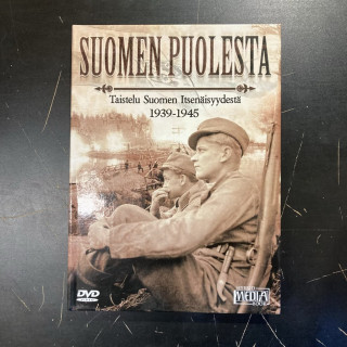 Suomen puolesta - Taistelu Suomen itsenäisyydestä 1939-1945 2DVD+Kirja (VG+/M-) -dokumentti-